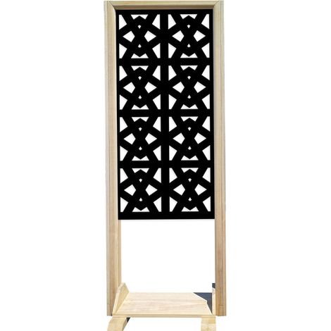 RAILING - Separè - Paravento modulabile - 70x190cm - in Legno e PVC Nero (1/3)