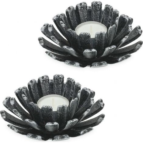 Set di 2 portacandele a forma di fiore (1/5)