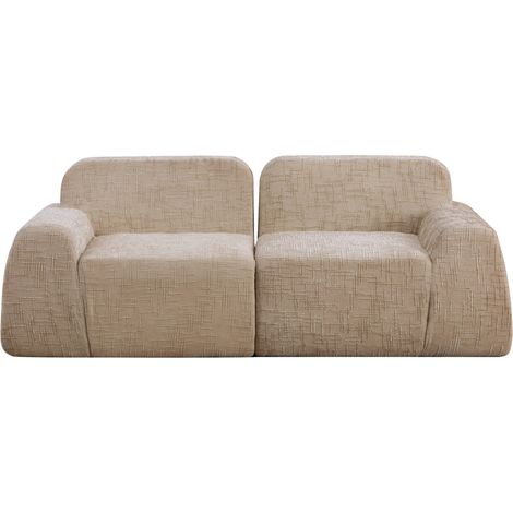 Canapé modulaire compressé en tissu chenille coloris kaki clair, mousse haute résilience 30D, antidérapant, sans montage (1/5)