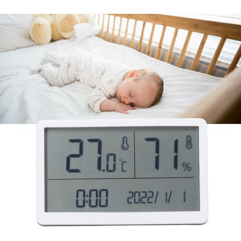 Hochpräzises digitales elektronisches Thermometer und Hygrometer mit Ständer für das Babyzimmer (1/5)