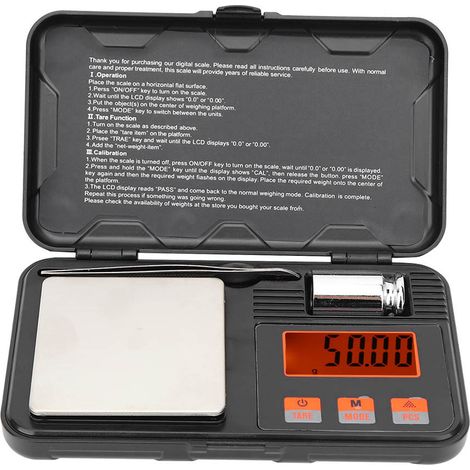 Mini balance électronique de poche portable de haute précision pour peser des bijoux jusqu'à 200 g/0,01 g-AquaForge (1/5)