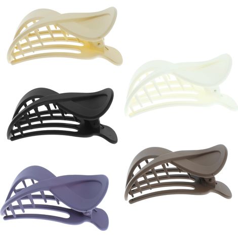5 pinces à cheveux Divers accessoire de portail, forme tortue, 8,5 cm, métal à ressort et acrylique, multicolore, pour coiffures mi-attachées (1/5)