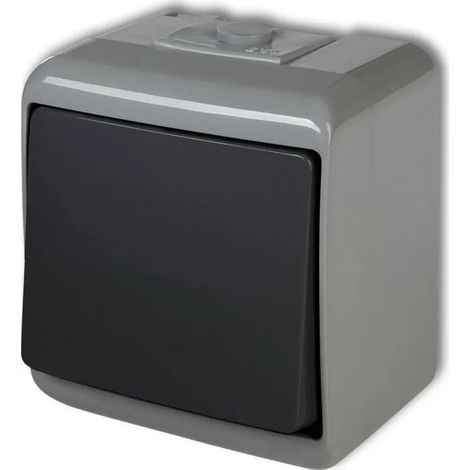 Interrupteur unipolaire JUNIOR, gris/graphite IP54, 30WHE-1 (1/2)