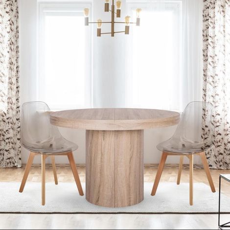 Lot de 2 chaises scandinaves Larry Plexi Transparent (1/5)