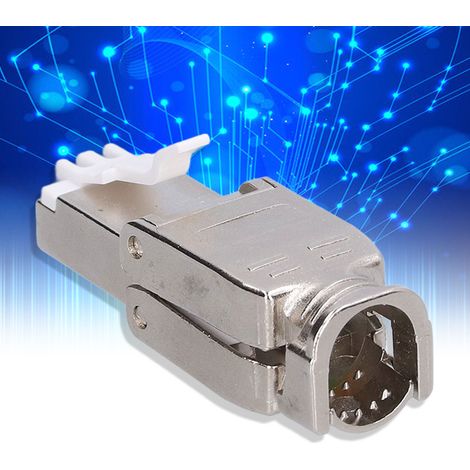 Connecteurs RJ45 Gigabit plaqués or non blindés Cat6a, sans tension ni perforation requise (1/5)