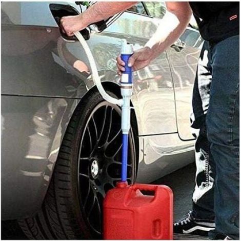 Pompe Eau Portative Piles, Transfert Diesel/Carburant/Huile, Siphon Aspiration Bleu READCLY (1/4)