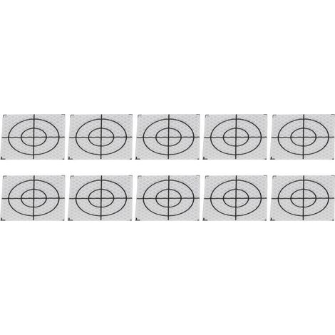 Lot de 50 autocollants cibles réfléchissants adhésifs films réflecteurs pour station totale 6x6cm / 2.36x2.36in