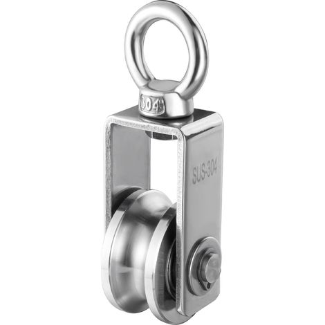 1PC 304 Stainless Steel Wire Rope Pulley Idler for Ropes with 2 Ball Bearings (1/5)
