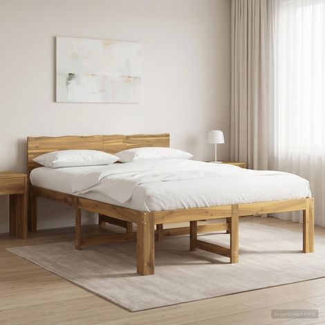 Cama doble con cabecero ROSTOCK Blanco 120 x 190 cm (1/5)