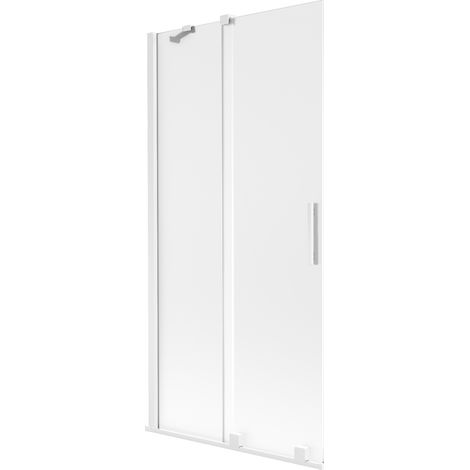 Mexen Velar Duschabtrennung 2-flügelig verschiebbar 95 x 150 cm, matt, weiß - 896-095-000-31-20 (1/2)