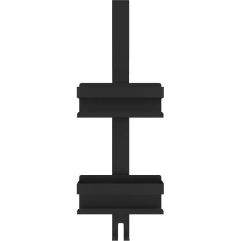vidaXL Hanging Shower Caddy Matt Black Brushed 304 Stainless Steel
