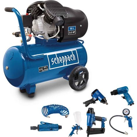 SCHEPPACH HC55DC 2-Zylinder-Luftkompressor - 50L 2200W 3HP 10 bar - 5906101904 (1/5)