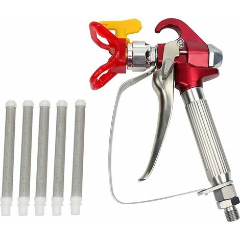 Airless Pistolet Peinture Haute Pression XS-818 + Buse Siège +5 x Airless Peinture Pistolet filtre (1/5)