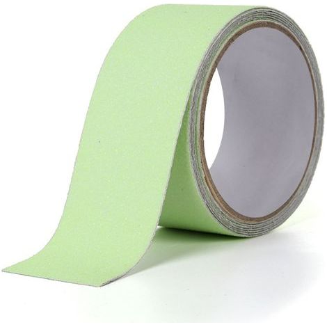 Ruban antidérapant en PVC phosphorescent de 5 m x 5 cm pour escaliers, marches, sols, décoration de sécurité (1/5)