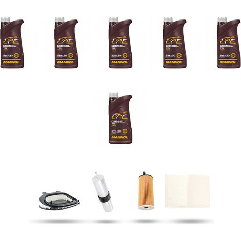 Kit tagliando 4 FILTRI e 6L OLIO compatibile con Bmw x3 (F25) 20dx 120kw dal 2010 al 2017 (1/5)