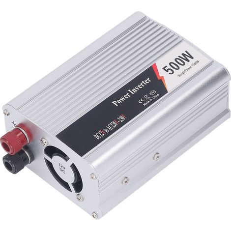 Onduleur de voiture 500W convertisseur sinusoïdal 12V DC en 220-230V AC avec sortie USB 5V (1/5)