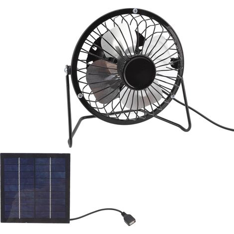 Kit Ventilation Solaire Photovoltaïque avec Ventilateur USB Portable 5V 2.5W Mini