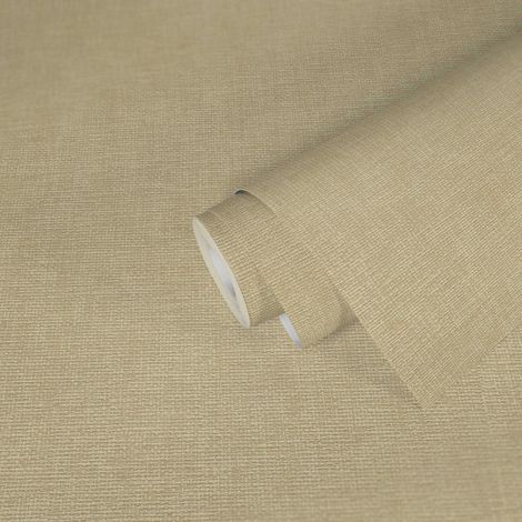 A.S. Création Tapete Stoffoptik Beige 10.05 m x 0.53 m ansatzfrei Vlies hoch waschbeständig gut lichtbeständig restlos trocken abziehbar (1/5)
