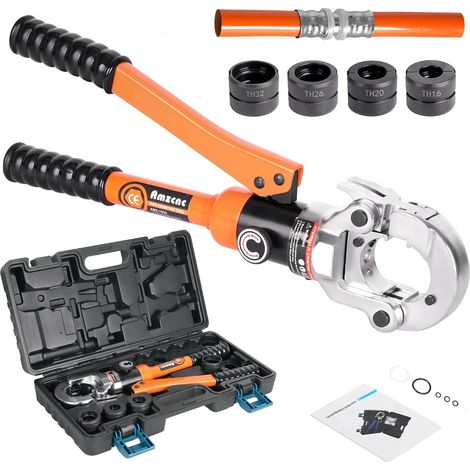 Pince à sertir - Profil TH 16, 20, 26, 32 - Pour tube composite avec raccords du profil TH - Inserts de mâchoires TH16, TH20, TH26, TH32 avec (1/5)