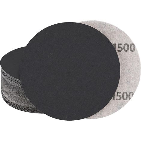 Schleifpapier 150mm Klett lochfrei trocken nass 30 stück 1500 körnung (1/5)