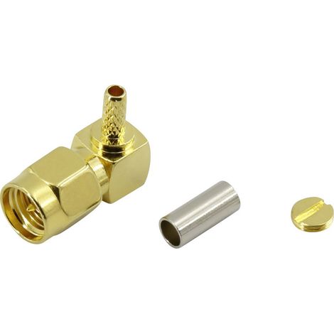 TRU COMPONENTS 93038c8 1386751 SMA-Steckverbinder Stecker, gewinkelt 50 Ω 1 St.