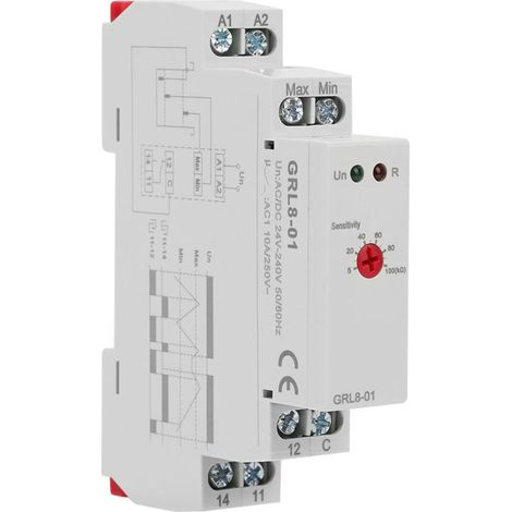 GRL8-01 Relais de contrôle de niveau de liquide Contrôleur de niveau d'eau 10A AC/DC 24V-240V (1/4)