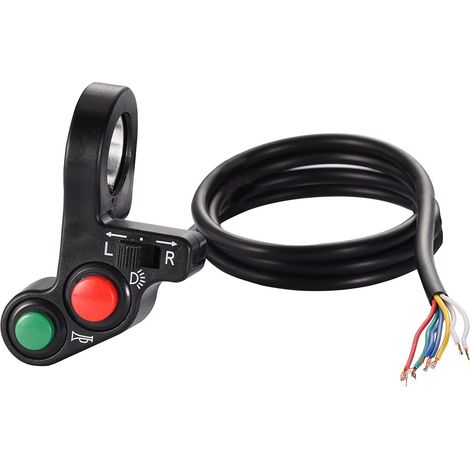 Motorcycle 720mm Headlight Handlebar Switch Turn Signal Horn Electric Switch Bike Scooter replacement for Motorbike ATV UTV Quad Pit Dirt Bike Go Kart (1/5)