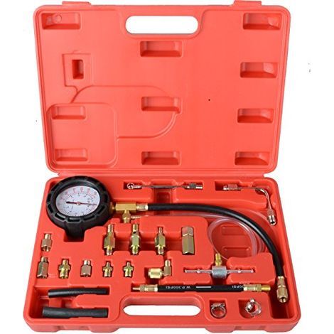 Applicable Jauge de Pression de Carburant Kit-TU-114 Essence Diesel Jauge de Pression de Carburant Testeur de Pompe d'injection Essence Outil de Diagnostic (1/4)