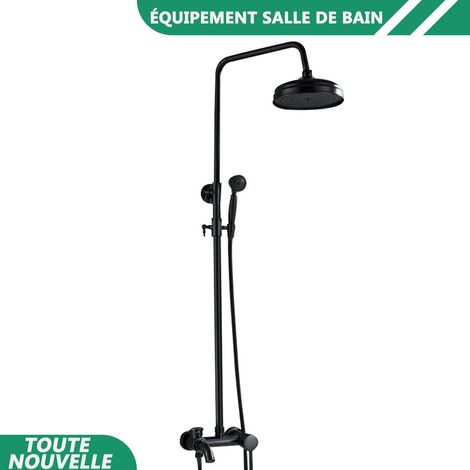 Set de douche chaude et froide douche montée sur mur en acier inoxydable avec douche à main (1/5)