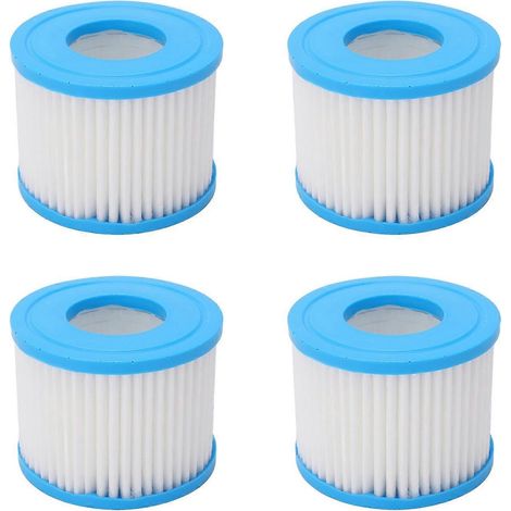 4-teiliges Spa-Filterkartuschen-Set (104 mm Außendurchmesser, 52 mm Innendurchmesser, 80 mm Höhe) für Poolpumpen
