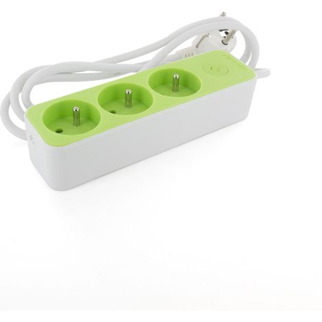 Bloc multiprise 3x16A 3G1.1,5mm² - 1,5 m - Vert - Chacon (1/2)