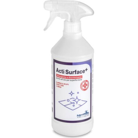 Detergente Disinfettante Nettuno Actisurface + 6 Pezzi 750 ml