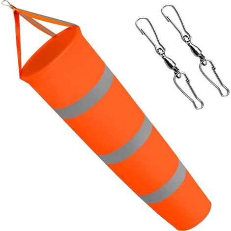 Robuster Windsack (80cm) für Garten & Außenbereich, mit reflektierendem Band, winddichte Wetterfahne