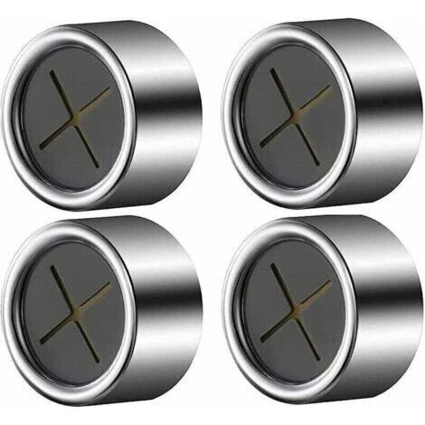 Set of 4 round, adhesive bathroom hooks for towels and hand towels, high-quality chrome finish.