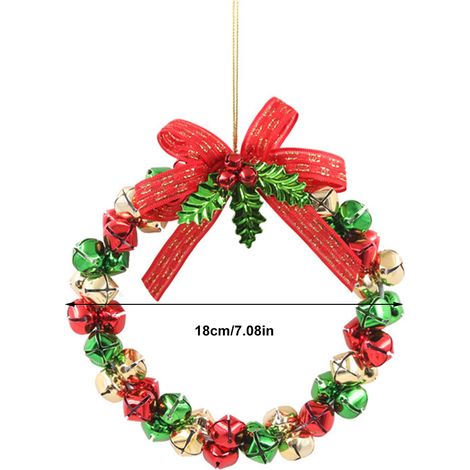 Guirlande de Noël avec Clochettes Jingle, Décor de Porte, Suspension pour Porte d'Entrée et Sapin (1/3)