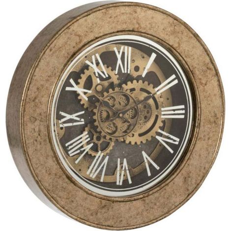 Horloge Murale "Mécanisme Antique" 50cm Naturel (1/2)