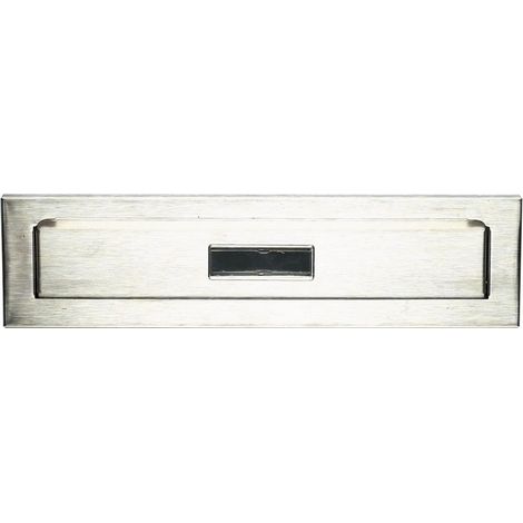 Entrada de correo de acero inoxidable paso de correo 230 x 30 mm 265 x 67 x 8