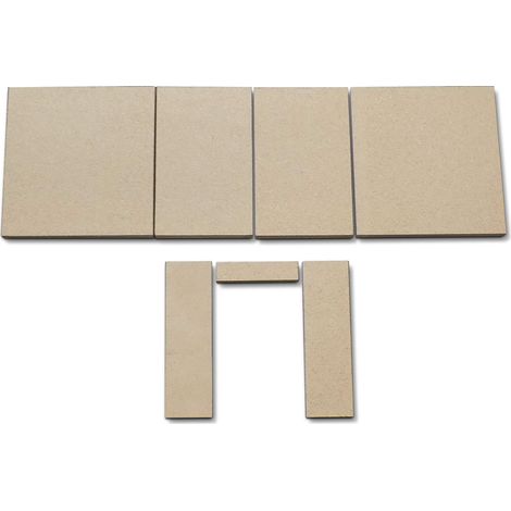 Habillage de foyer pour poêles à cheminée Ronda de Caminos - vermiculite - 7 pièces