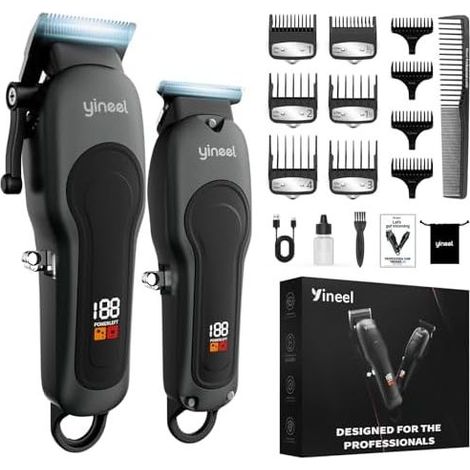 Tondeuse Cheveux Hommes Professionnelle. Kit Barbe et sans Fil. Électrique avec Lame Céramique Coupe-Cheveux de Précision. Cadeau pour Homme/Femme/Famille/Barbiers - (1/5)