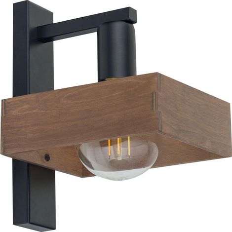Sigma Robin Aplique de Pared Negro Marrón LED E27 60W