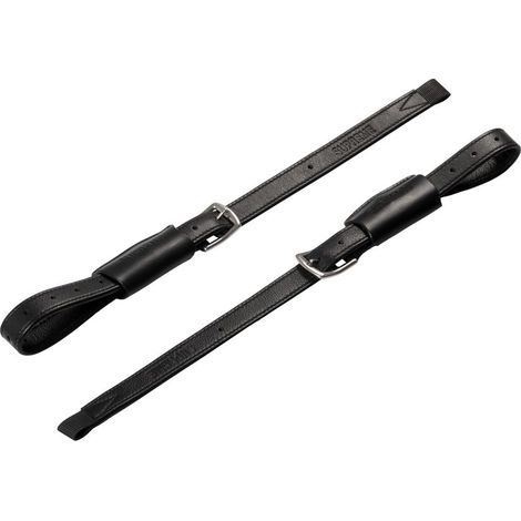 90 CM, Nero: Monostaffili in cuoio con fibbia inox e rinforzi