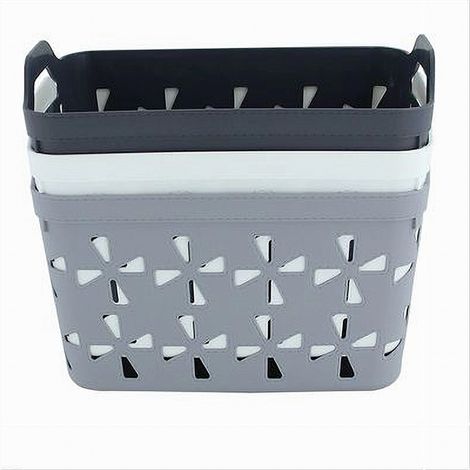 TRADE SHOP - Cesto Porta Oggetti Cestino Porta Tutto Con Maniglie 31x21x21 Cm Assortiti 10726 -