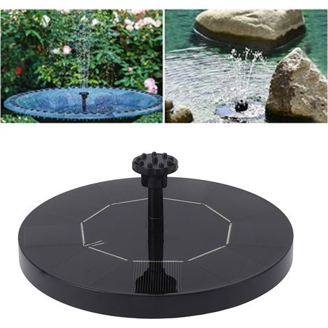 Fontaine solaire ronde de 2,5 W, fontaine flottante extérieure pour l'abreuvement des oiseaux (1/5)