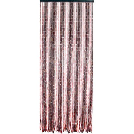 Rideau de porte en bambou 90x200 cm – 52 bandes articulées – Montage sur fil – Décoration intérieure esthétique – Morel