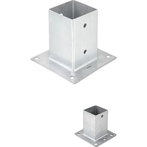 Ancrages de poteau, métal galvanisé, longueur 91 mm, compatibles avec les clôtures en bois, installation facile, support durable (1/5)
