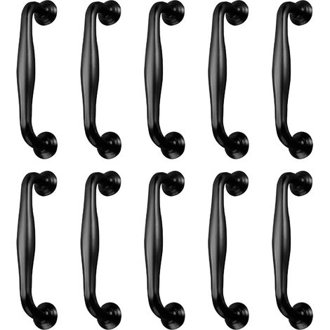 YMYNY 10er-Pack Möbelknöpfe, schwarze Küchenknöpfe, Schrankknöpfe, Barknöpfe, 96-mm-Knöpfe, Schranktürknöpfe, Schubladenknöpfe (1/5)