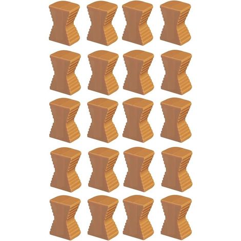 20x Ferrure d'assemblage universelle pour meubles socles plinthes huisseries en plastique marron Finition Fenêtre Queue d'aronde Clavette Pratique, longueur 6mm (1/4)