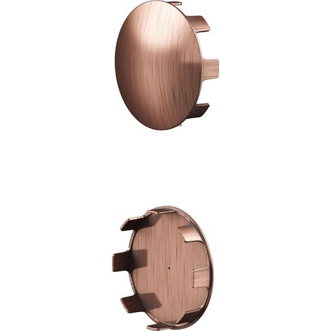 Rothley Antique Copper 2 Pack Staircase Handrail Shallow End Cap 40mm