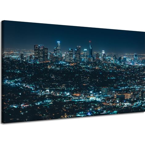 Architekturmotiv von Los Angeles auf Leinwand, 120 x 70 cm