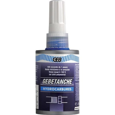 GEB – Résine anaérobie étanche hydrocarbure 75 ml – Pour raccords métalliques – Résistance -55°C à +150°C – Gel couleur verte